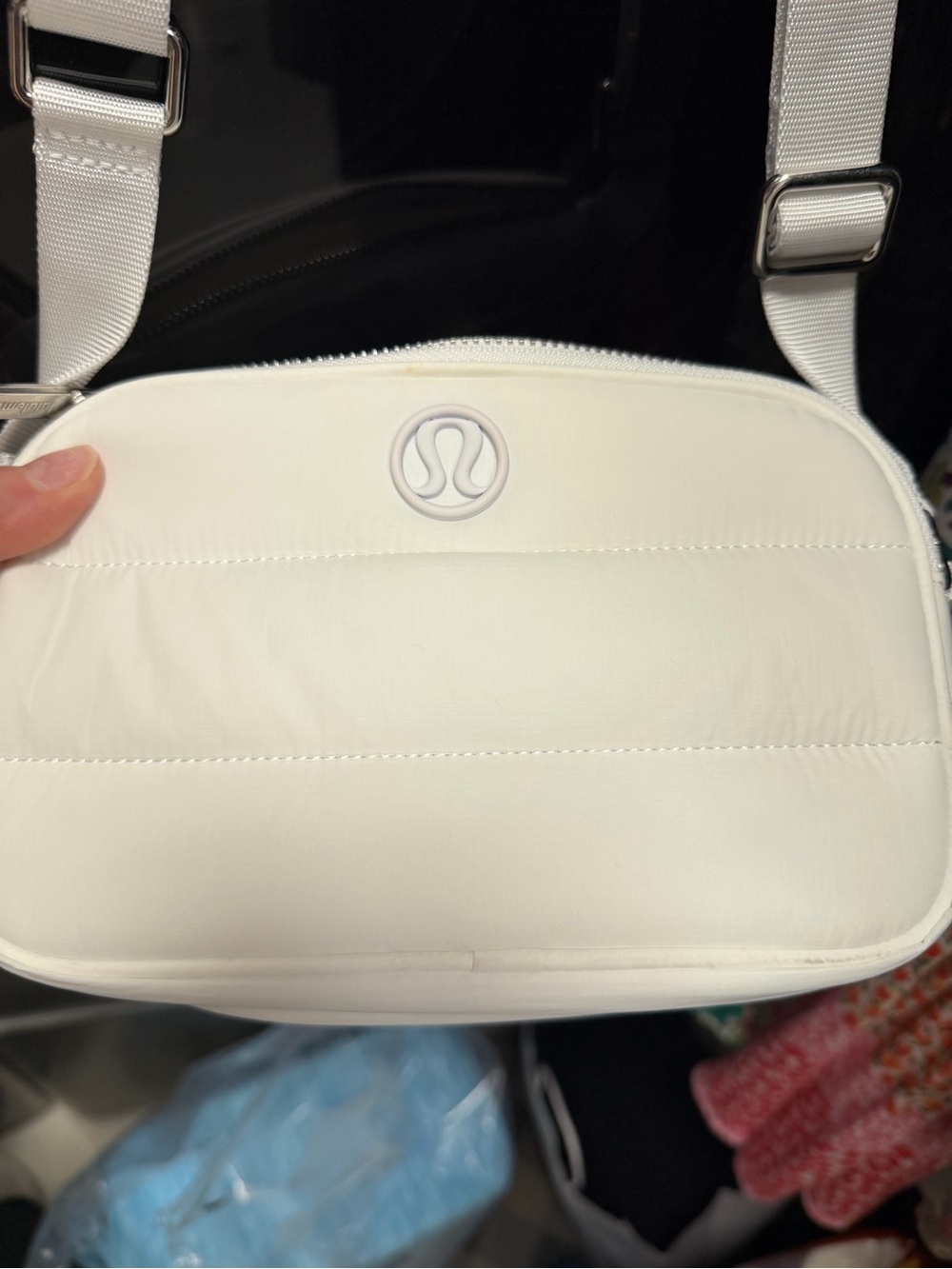lululemon athletica White Quilted Crossbody Pouch